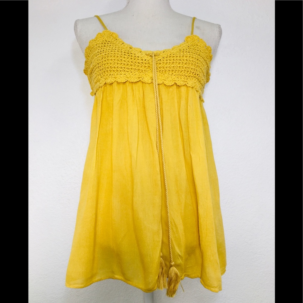Chocolate USA, women sleeveless crochet top, L